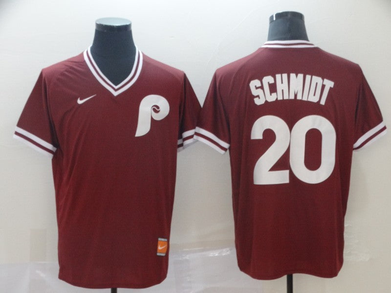 Men’s Philadelphia Phillies Mike Schmidt #20 Red Jersey