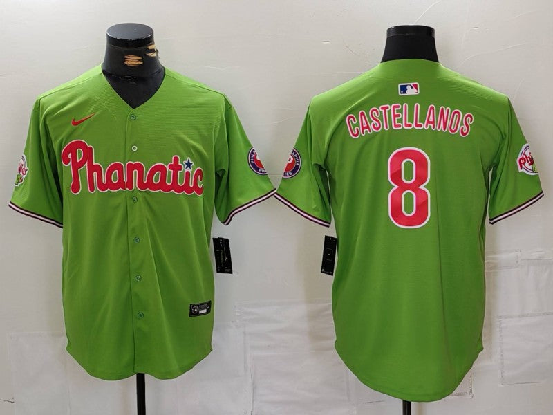 Men’s Philadelphia Phillies Nick Castellanos #8 Green Limited Jersey