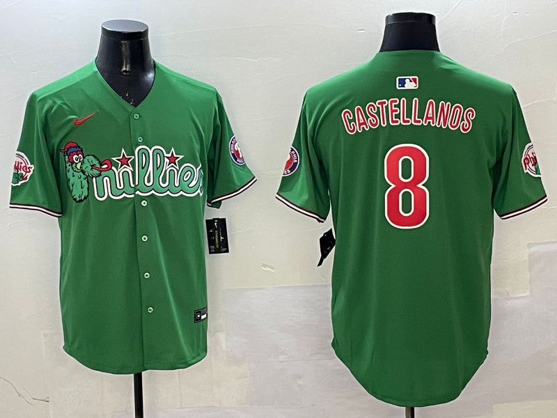 Men’s Philadelphia Phillies Nick Castellanos #8 Green Team Jersey