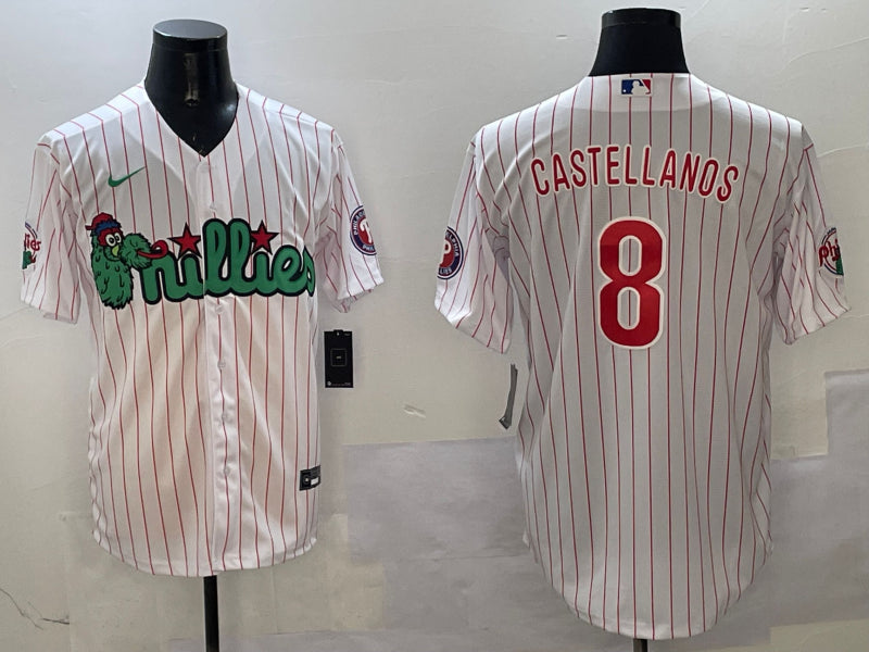 Men’s Philadelphia Phillies Nick Castellanos #8 White Jersey