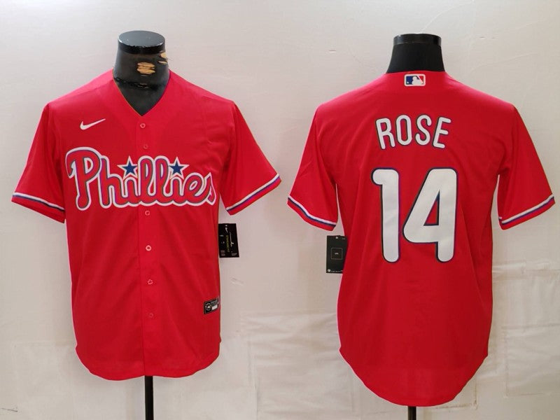 Men’s Philadelphia Phillies Pete Rose #14 Red Limited Jersey