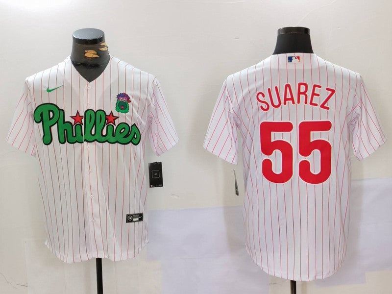 Men’s Philadelphia Phillies Ranger Suarez #55 White Limited Jersey