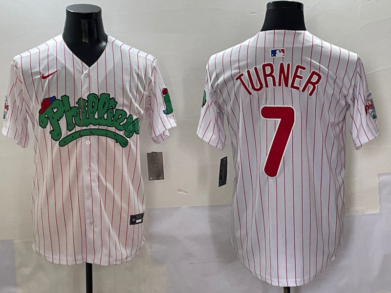 Men’s Philadelphia Phillies Trea Turner #7 White Jersey
