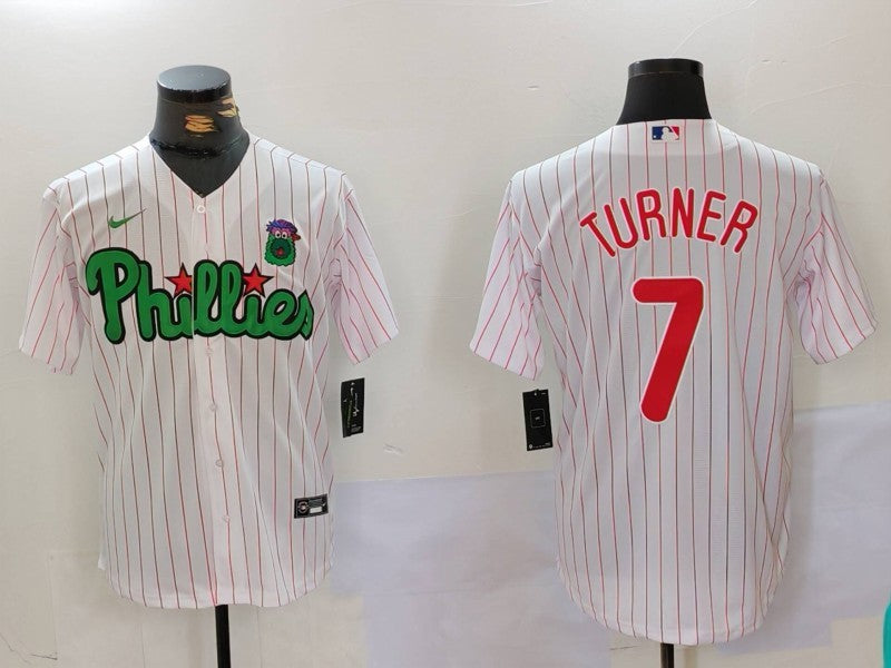 Men’s Philadelphia Phillies Trea Turner #7 White Limited Jersey