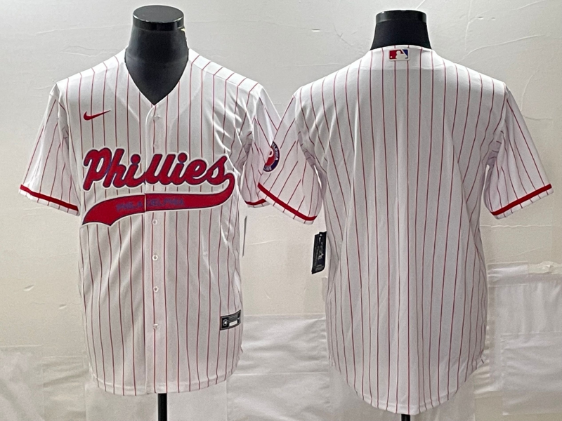 Men’s Philadelphia Phillies White Home Blank Jersey Joint Edition