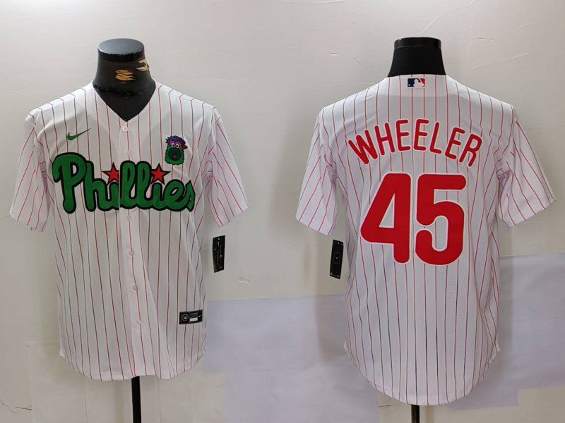 Men’s Philadelphia Phillies Zack Wheeler #45 White Limited Jersey