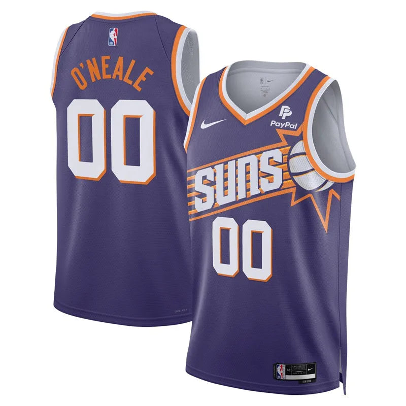 Mens Phoenix Suns #00 Royce O’Neale Nike Purple Icon Edition Swingman Jersey