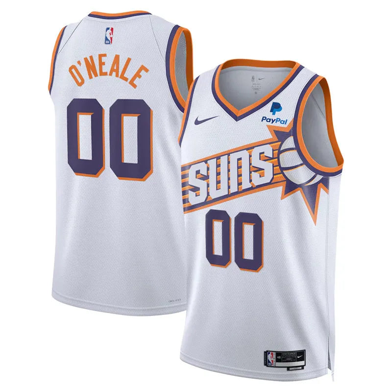 Mens Phoenix Suns #00 Royce O’Neale White Association Edition Swingman Jersey