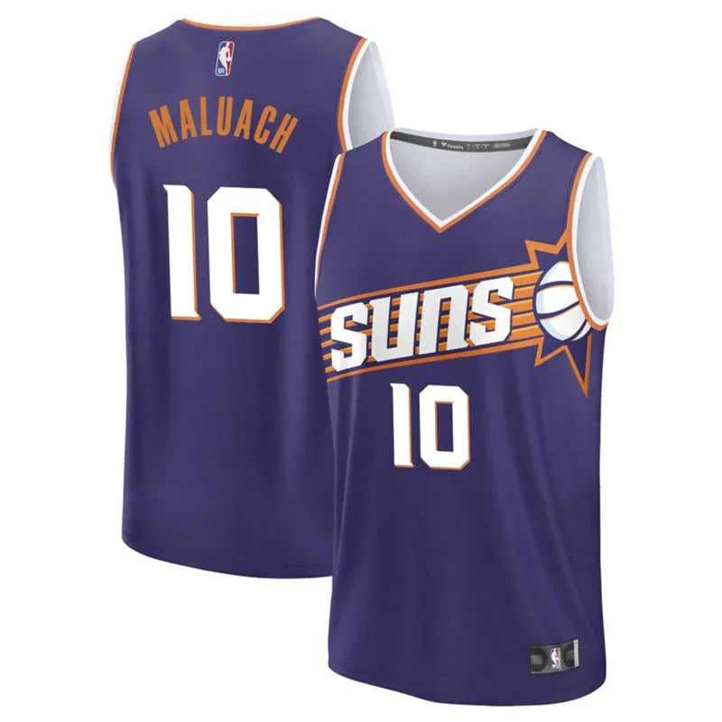 Mens Phoenix Suns #10 Khaman Maluach Nike Purple Icon Edition Swingman Jersey