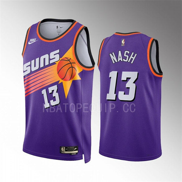 Mens Phoenix Suns #13 Steve Nash Nike Purple 2022-23 Classic Edition Swingman Jersey