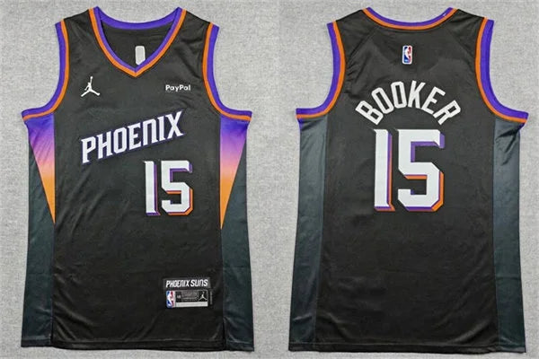 Mens Phoenix Suns #15 Devin Booker 2026-27 Black Statement Edition Swingman Jersey