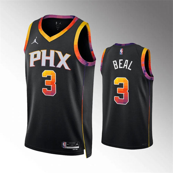 Mens Phoenix Suns #3 Bradley Beal Black Statement Edition Jersey
