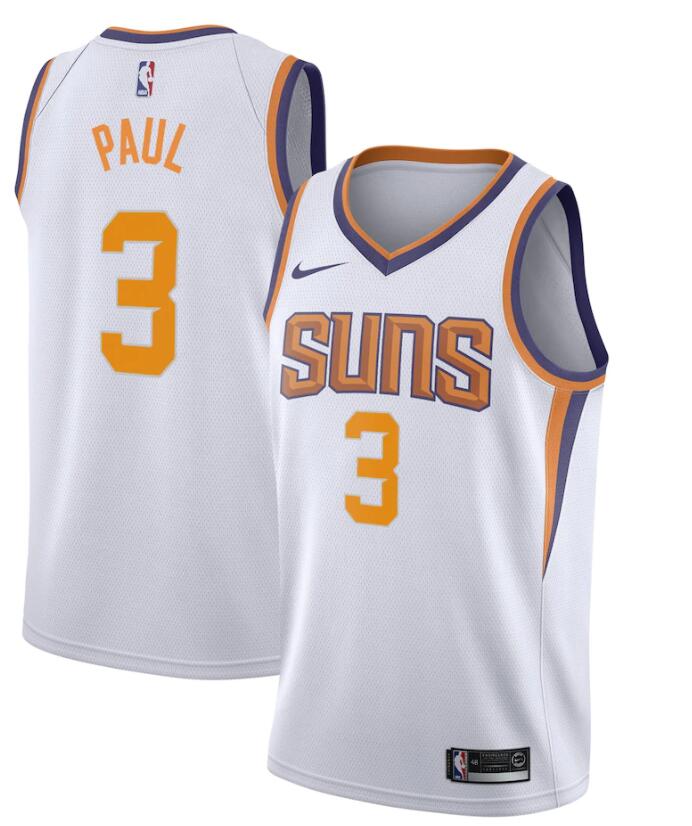 Mens Phoenix Suns #3 Chris Paul Nike White Association Edition Jersey