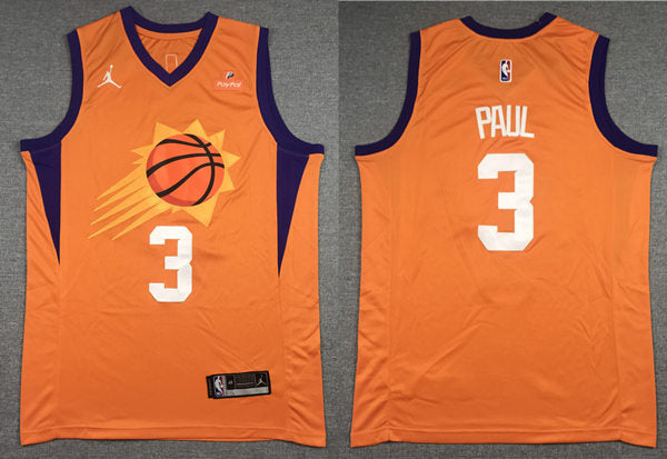 Mens Phoenix Suns #3 Chris Paul Orange Jordan Statement Edition Jersey