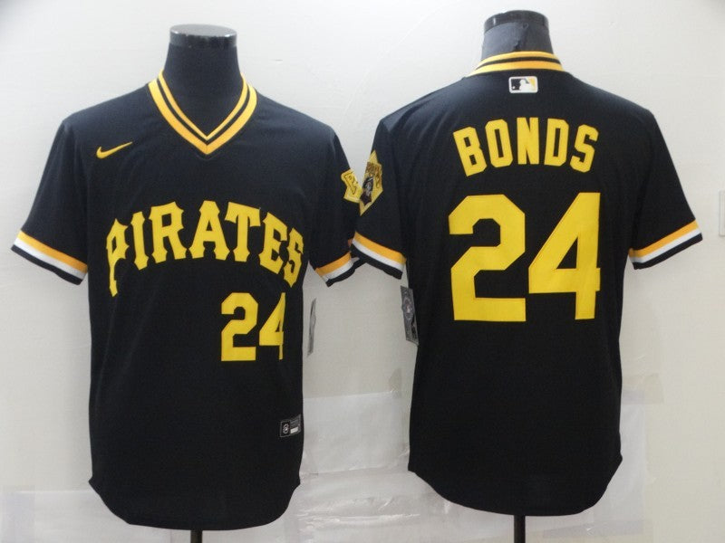 Men’s Pittsburgh Pirates Barry Bonds #24 Black Stitched Jersey