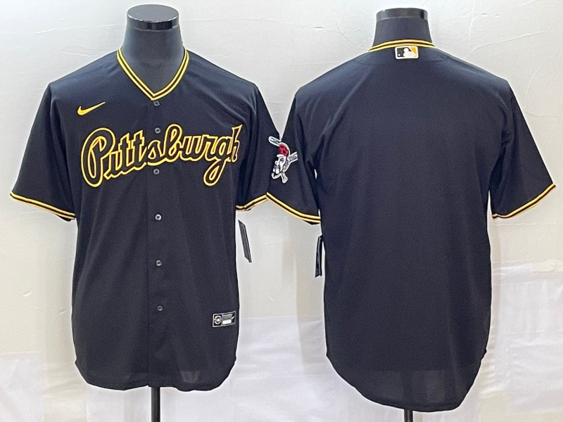 Men’s Pittsburgh Pirates Black Blank Team Jersey