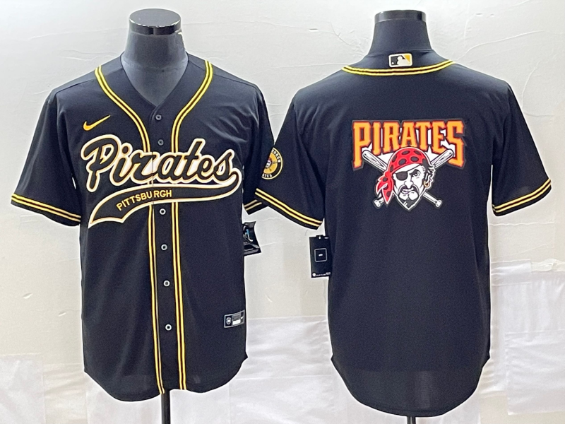Men’s Pittsburgh Pirates Black Team Jersey Joint Edition