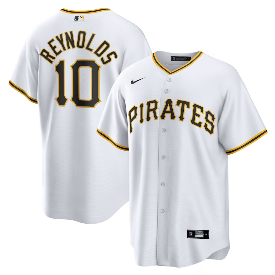 Men’s Pittsburgh Pirates Bryan Reynolds #10 White Jersey