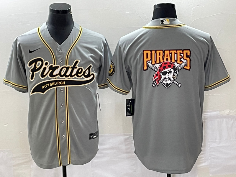 Men’s Pittsburgh Pirates Gray Team Jersey Joint Edition