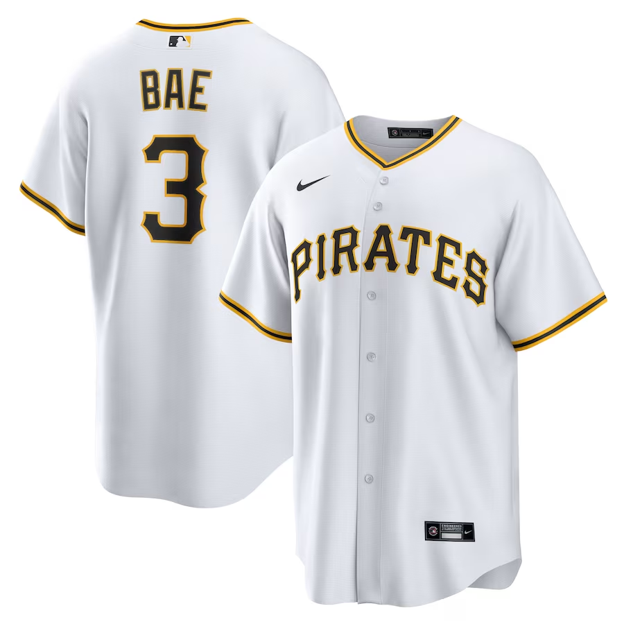 Men’s Pittsburgh Pirates Ji-Hwan Bae #3 White Jersey