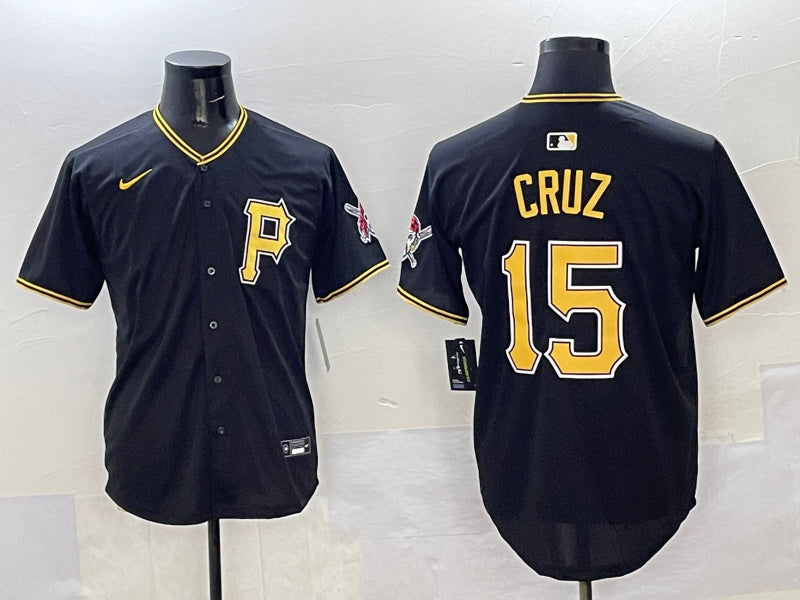 Men’s Pittsburgh Pirates Oneil Cruz #15 Black Limited Jersey