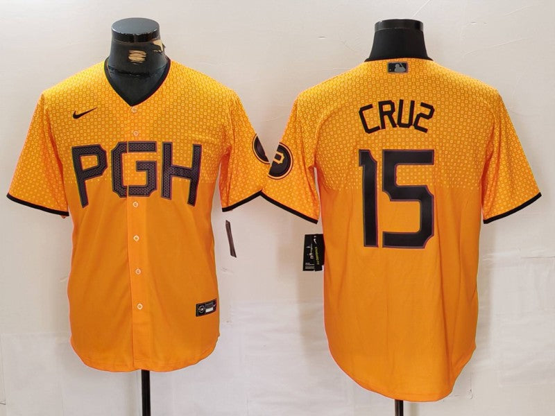 Men’s Pittsburgh Pirates Oneil Cruz #15 Gold City Connect Limited Jersey