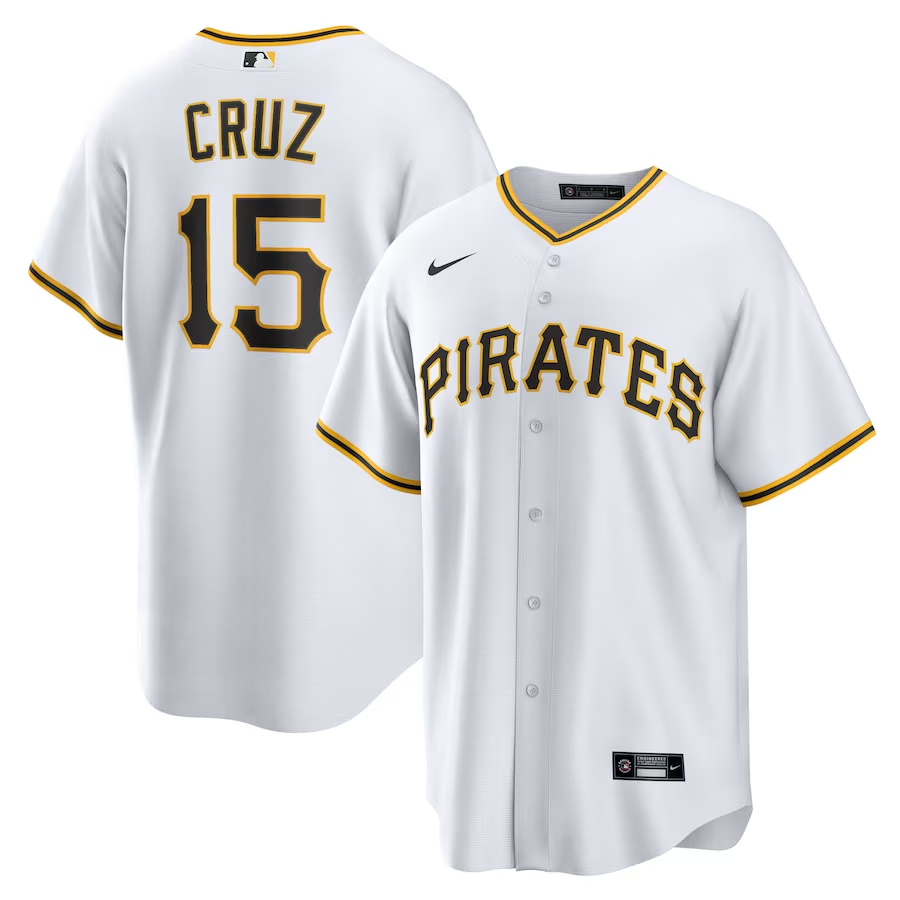 Men’s Pittsburgh Pirates Oneil Cruz #15 White Home Jersey