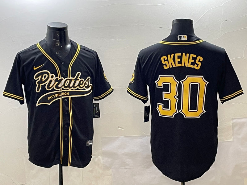 Men’s Pittsburgh Pirates Paul Skenes #30 Black Jersey