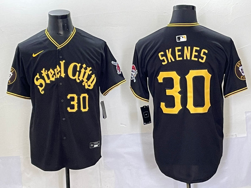 Men’s Pittsburgh Pirates Paul Skenes #30 Black Jersey