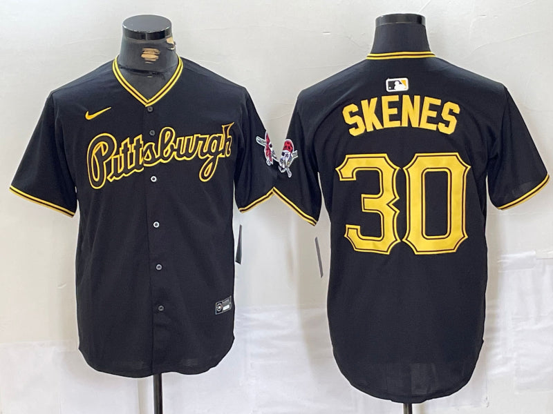Men’s Pittsburgh Pirates Paul Skenes #30 Black Jersey