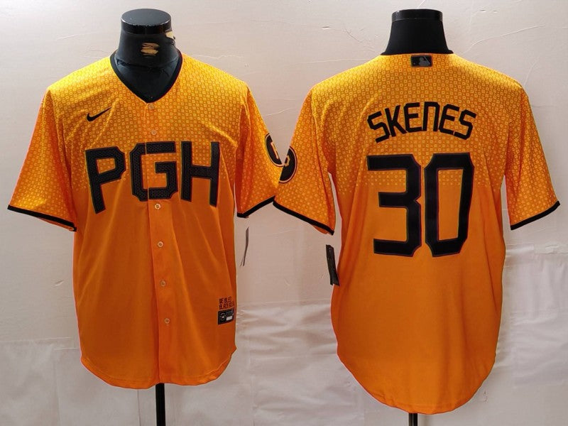 Men’s Pittsburgh Pirates Paul Skenes #30 Gold City Connect Limited Jersey