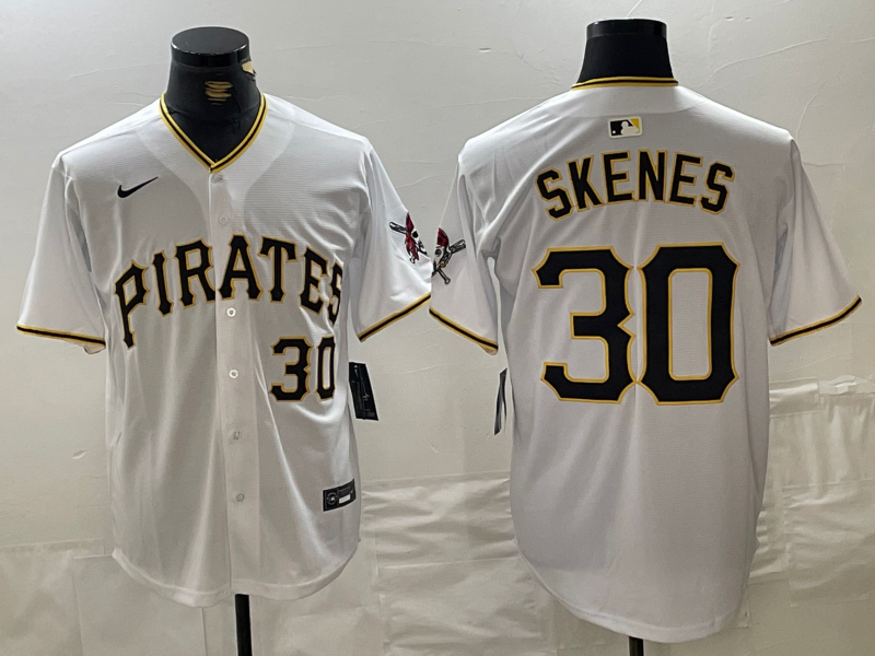 Men’s Pittsburgh Pirates Paul Skenes #30 White Home Jersey
