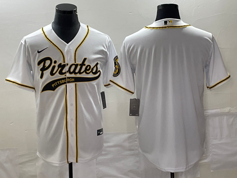 Men’s Pittsburgh Pirates White Blank Jersey Joint Edition