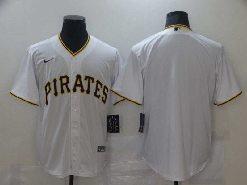 Men’s Pittsburgh Pirates White Home Blank Jersey