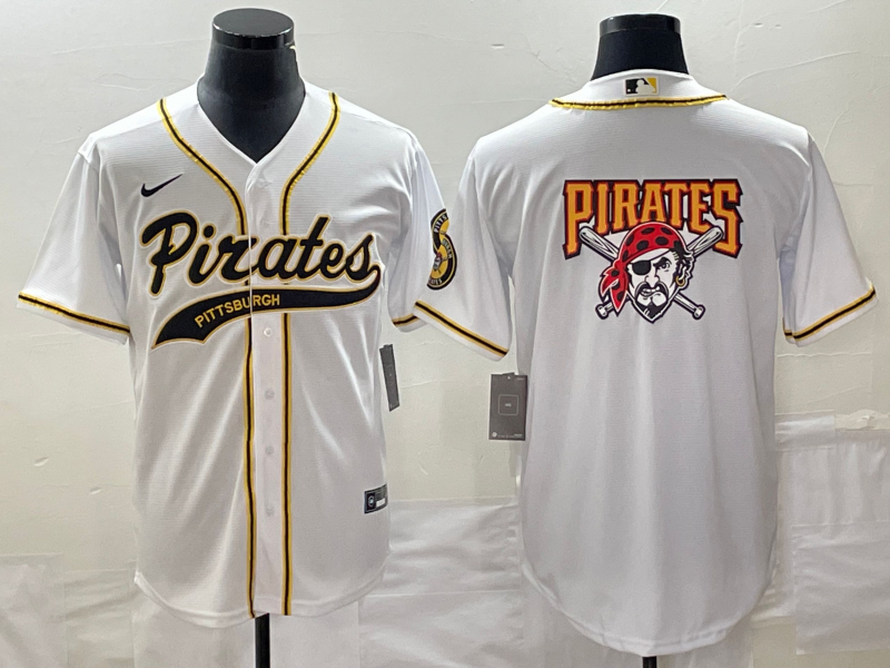 Men’s Pittsburgh Pirates White Team Jersey Joint Edition