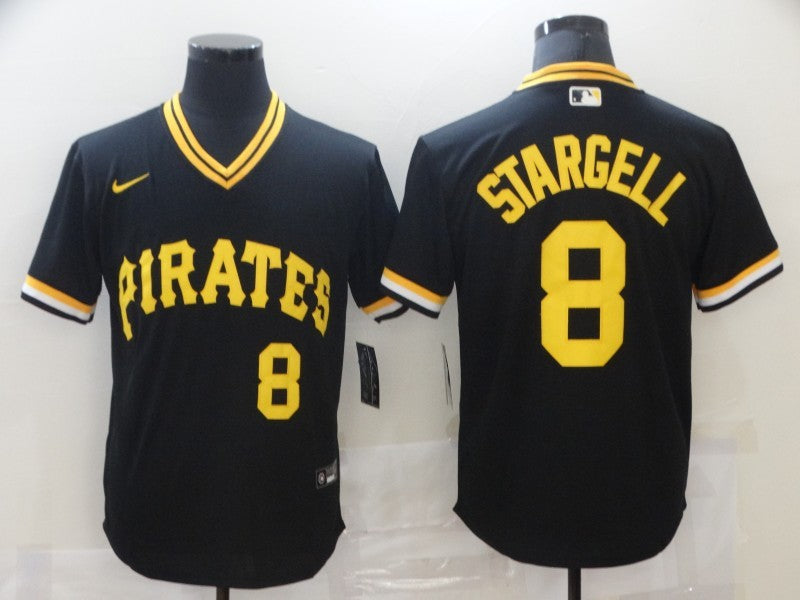 Men’s Pittsburgh Pirates Willie Stargell #8 Black Baseball Jersey
