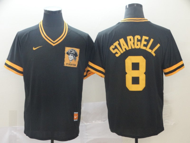 Men’s Pittsburgh Pirates Willie Stargell #8 Black Jersey