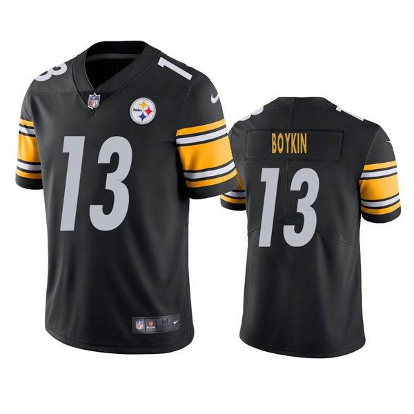Men’s Pittsburgh Steelers #13 Miles Boykin Nike Black Vapor Limited Player Jersey