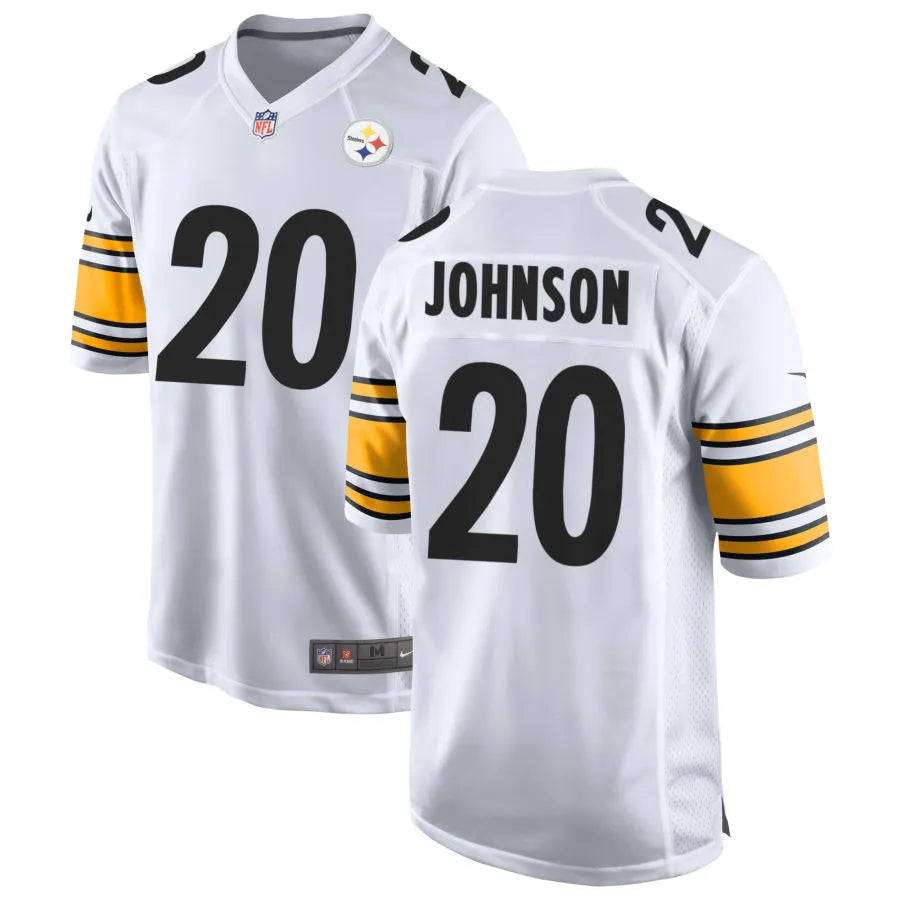 Men’s Pittsburgh Steelers #20 Kaleb Johnson Nike White Vapor F.U.S.E. Limited Jersey