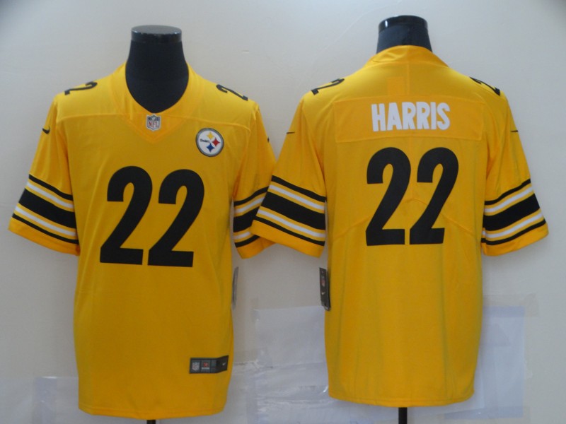 Men’s Pittsburgh Steelers #22 Najee Harris Nike Gold Inverted Legend Jersey