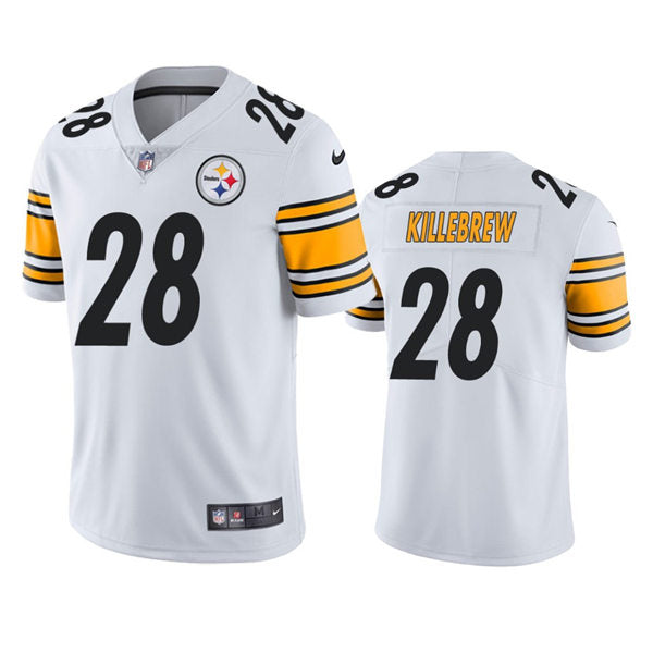 Men’s Pittsburgh Steelers #28 Miles Killebrew Nike 2023 White Vapor F.U.S.E. Limited Jersey