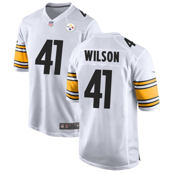 Men’s Pittsburgh Steelers #41 Payton Wilson Nike White Vapor Limited Player Jersey