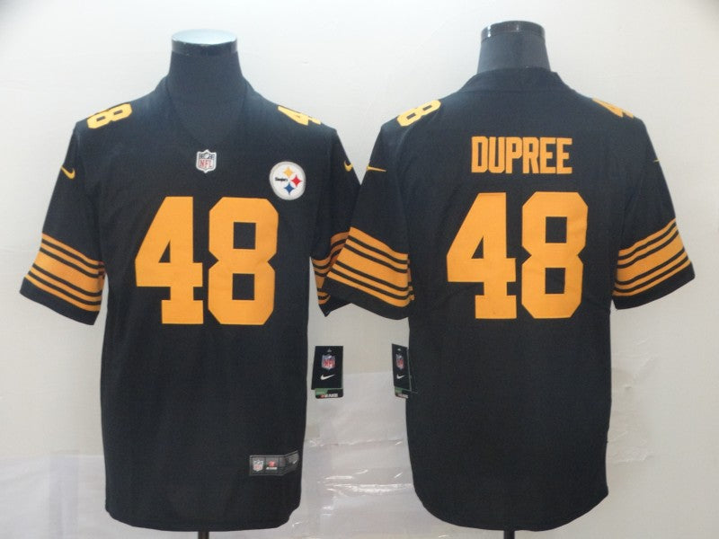 Men’s Pittsburgh Steelers #48 Bud Dupree Nike Black Vapor Untouchable Color Rush Jersey