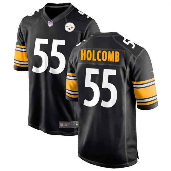 Men’s Pittsburgh Steelers #55 Cole Holcomb Nike Black Vapor F.U.S.E. Limited Jersey