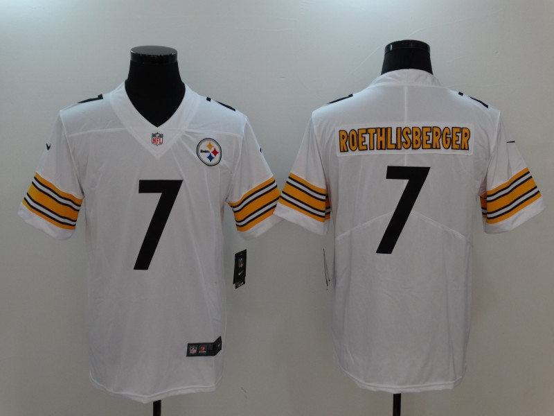 Men’s Pittsburgh Steelers #7 Ben Roethlisberger Nike White Limited Football Jersey