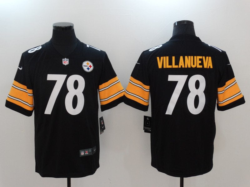 Men’s Pittsburgh Steelers #78 Alejandro Villanueva Nike Black Player Game Football Jersey