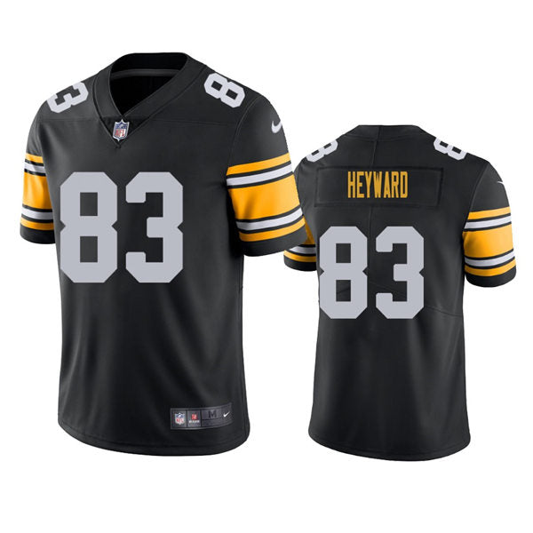 Men’s Pittsburgh Steelers #83 Connor Heyward Nike Black Big Number Alternate Vapor Limited Jersey