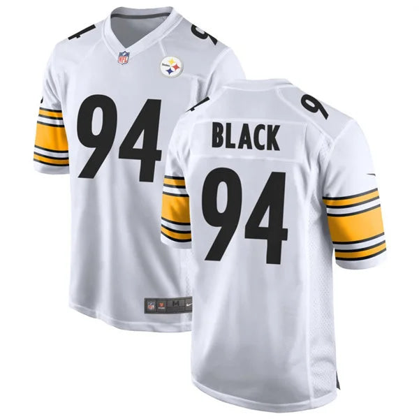 Men’s Pittsburgh Steelers #94 Yahya Black Nike White Vapor F.U.S.E. Limited Jersey