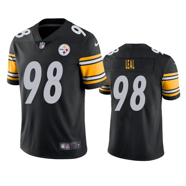 Men’s Pittsburgh Steelers #98 DeMarvin Leal Nike Black Vapor Limited Player Jersey