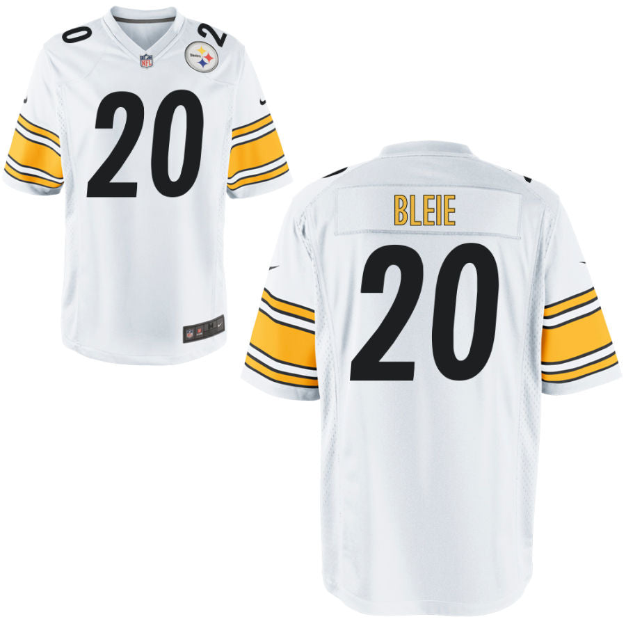 Mens Pittsburgh Steelers Retired Player #20 Rocky Bleie Nike White Vapor Limited Jersey